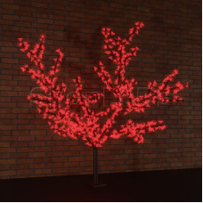 Светодиодное дерево "Сакура", высота 1,5м, диаметр кроны 1,8м, красные светодиоды, IP 54, понижающий трансформатор в комплекте, NEON-NIGHT, SL531-102