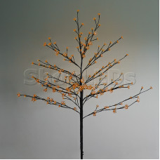 Дерево комнатное "Сакура", коричневый цвет ствола и веток, высота 1.2 метра, 80 светодиодов теплого белого цвета, трансформатор IP44 NEON-NIGHT, SL531-247